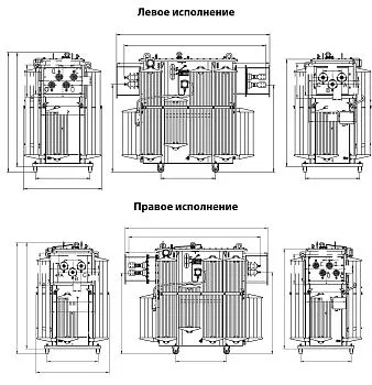 Фото чертежа ТМГФ 1600/6/0,4